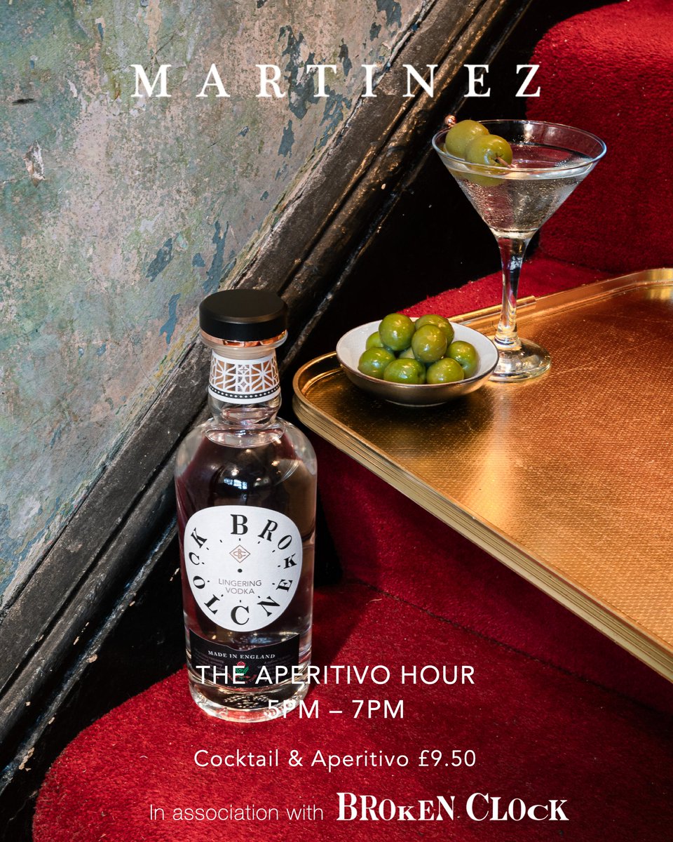 Finish your Studio working day with a snazzy cocktail and snack at Martinez.

Join for an after-work tipple with the new Aperitivo Hour: 5-7pm, Tues–Thurs

Choose from a selection of cocktails, each paired with a little aperitivo light bite - £9.50

Union Members always welcome!