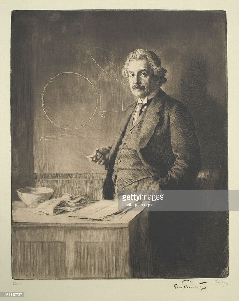 Albert Einstein and psychologist Sigmund Freud greatly admired each other.

Here is a portrait of Einstein, painted by Ferdinand Schmutzer, that was part of Freud's personal collection. 

It is now housed in the Freud Museum, Vienna.

#histSTM