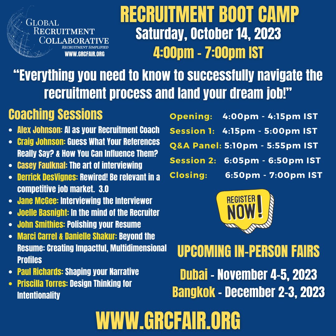 GrcFair's tweet image. Register now for our GRC Candidate Bootcamp: us06web.zoom.us/meeting/regist…

#TeacherLife #EducatorCommunity #TeachingPassion #TeachersOfInstagram #TeacherGoals #TeachInspireMotivate #EducationForAll #TeacherThoughts #LoveTeaching #TeachingJoys #TeacherTribe #EduChat