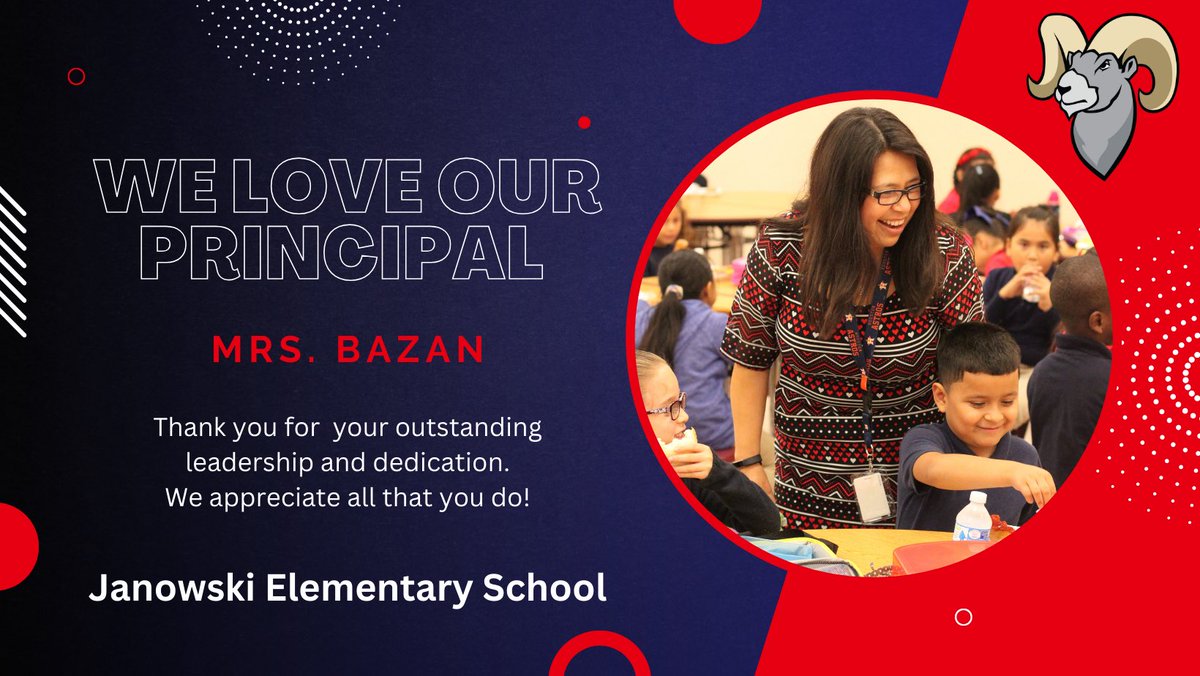Janowski Elementary (@janowski_hisd) on Twitter photo October is Principal Appreciation Month!
To our exceptional principal, Ms. Bazán, thank you for your tireless dedication to shaping bright futures and creating a positive learning environment. Your leadership is a beacon of inspiration to us all. @HISDNorthDiv <a href="/O_L_Mayers/">Dr. Onica L. Mayers</a> October is Principal Appreciation Month!
To our exceptional principal, Ms. Bazán, thank you for your tireless dedication to shaping bright futures and creating a positive learning environment. Your leadership is a beacon of inspiration to us all. @HISDNorthDiv <a href="/O_L_Mayers/">Dr. Onica L. Mayers</a>