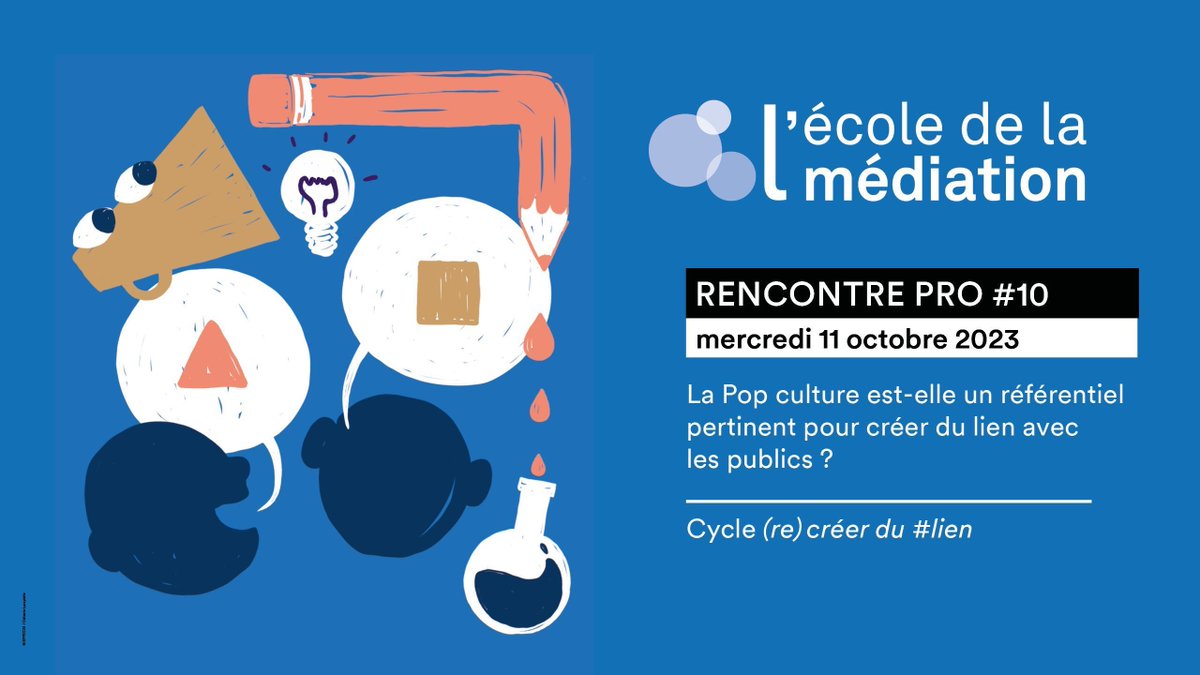 EstimMediation's tweet photo. 📌 Début de notre #RencontresPro
La #popculture est-elle un référentiel ➕📶 pour créer du #lien ? Nous tenterons aujourd'hui de répondre à cette question et déterminer comment s'appuyer sur la culture pop de façon pertinente pour créer une connexion avec nos publics.
#RP10 #CSTI https://t.co/nrEsuBoxrZ