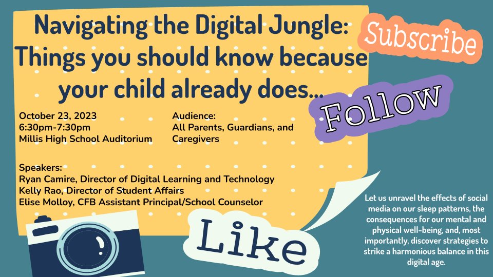 Millis_Tech's tweet photo. Millis Public Schools hopes many of you can join in on this important discussion. https://t.co/H1f3XQZ1k9