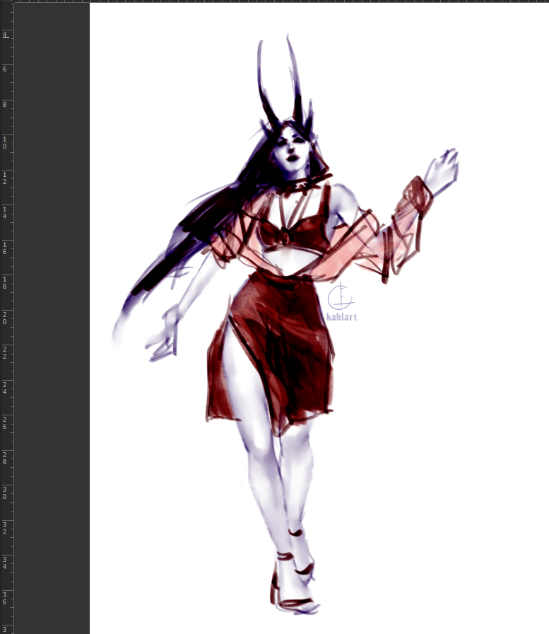 kahlart's tweet photo. sketch to warm up a little bit! i really want to make this one a print >:) https://t.co/2SESFrSHlx