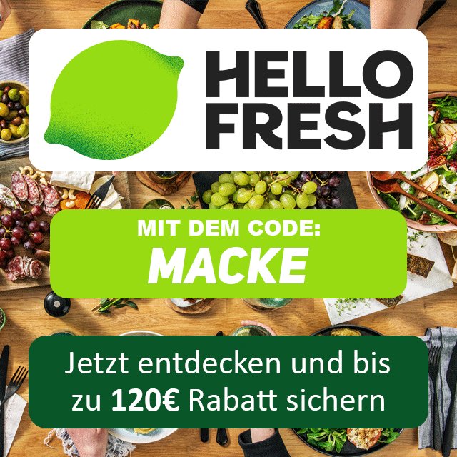 Hey ihr!
Wenn ihr HelloFresh noch immer nicht ausprobiert habt, kann ich euch hier meinen Rabattcode ans Herz legen mit dem ihr bis zu 120€ sparen könnt!
Entweder hier über den Link:
bit.ly/3tkRaEk
Oder mit dem Rabattcode:
"MACKE"

#werbung