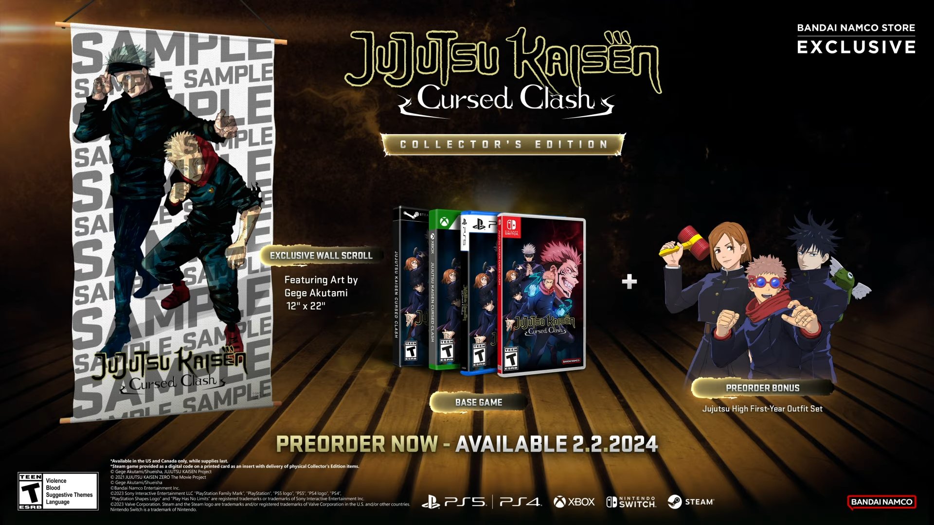 Wario64 on X: Jujutsu Kaisen Cursed Clash Collector's Edition Bundle (PS5/Xbox/Switch/Steam)  is up for preorder at Bandai Namco Store ($79.99)    / X