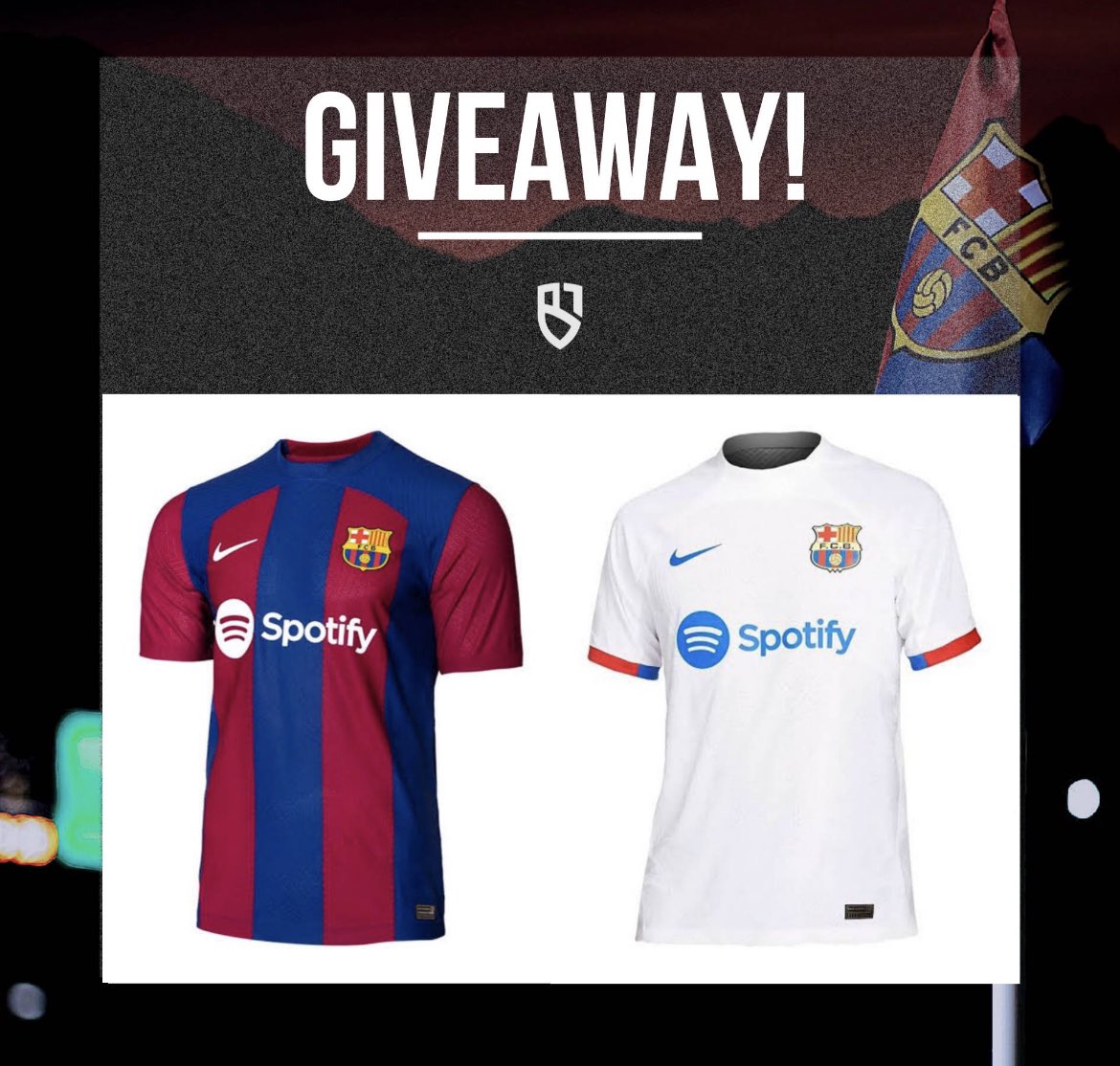 🚨GIVEAWAY TIME! We are doing a giveaway with <a href="/BarcaTimes/">BarçaTimes</a>. We will be giving away a 2023/2024 Barcelona home or away jersey!

•To participate. Make sure to have both <a href="/BarcaTimes/">BarçaTimes</a> and @Footy__hubb followed!!

• Like and retweet the post!!!

•winner will be announced on October