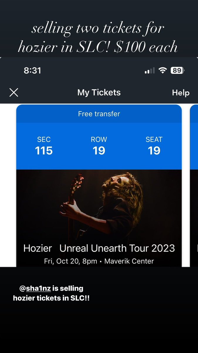 andraeahagadorn's tweet photo. @K1LLMYDEFENCE I have two tickets for $100 each if you or anyone else is looking for some!! https://t.co/fk7i9ejZdW
