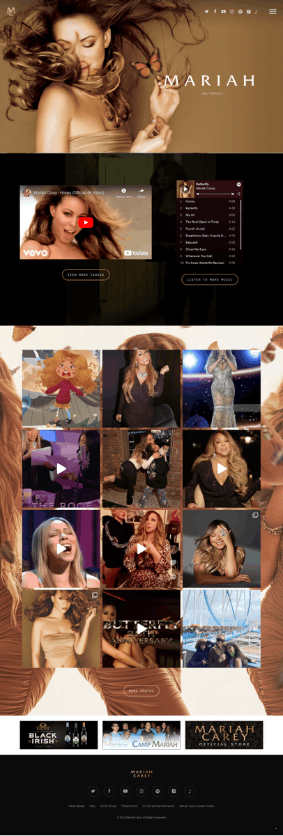 Discover a beautiful #WordPress website: Mariah Carey beautifulpress.net/website/mariah… #MusicSound