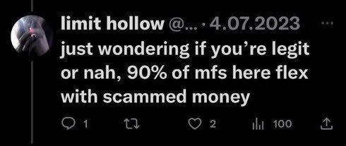 Wow! This tweet clearly failed to stand the test of time. <a href="/hollow_w_/">hollow</a> is a scammer