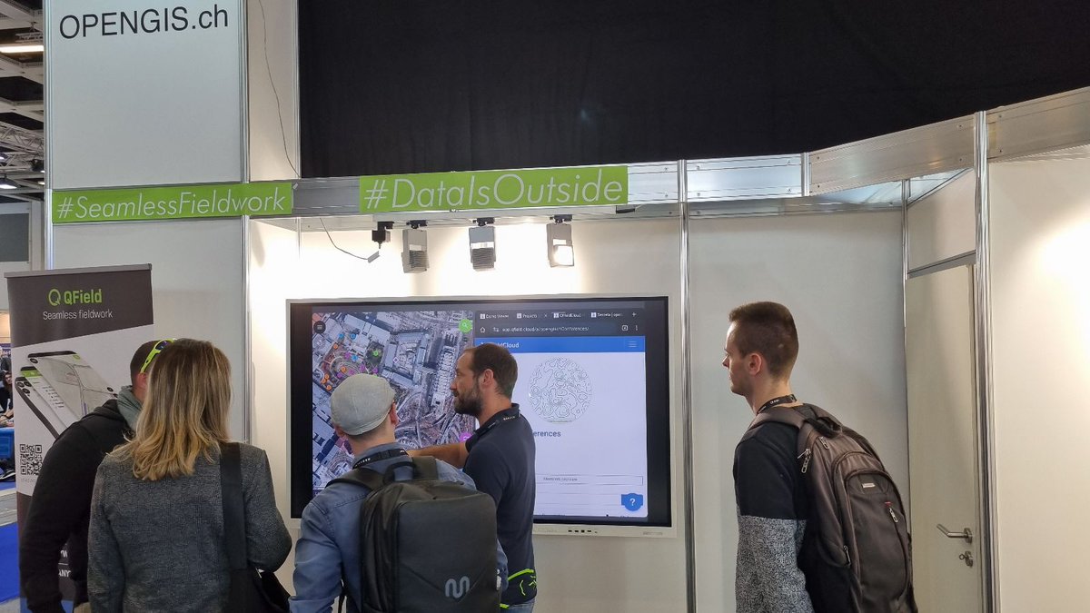 Last chance tomorrow at @InsideIntergeo to experience @QFieldForQGIS on the impressive 75' @samsung Flip Pro! See you at Halle: 3.2 Booth: C3.047