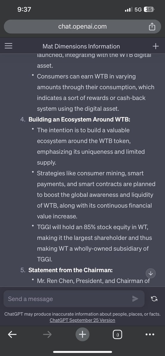 Aheller23's tweet photo. Below is GPT 4.0 on the $TGGI PR. This is far superior to any stand alone crypto because it‘s value is closely backed by products (&amp; fiat currency) rather than fiat alone. This is due to being the medium of exchange within the international conglomerate Trans many industries🔥 https://t.co/e9oFgHqnM7