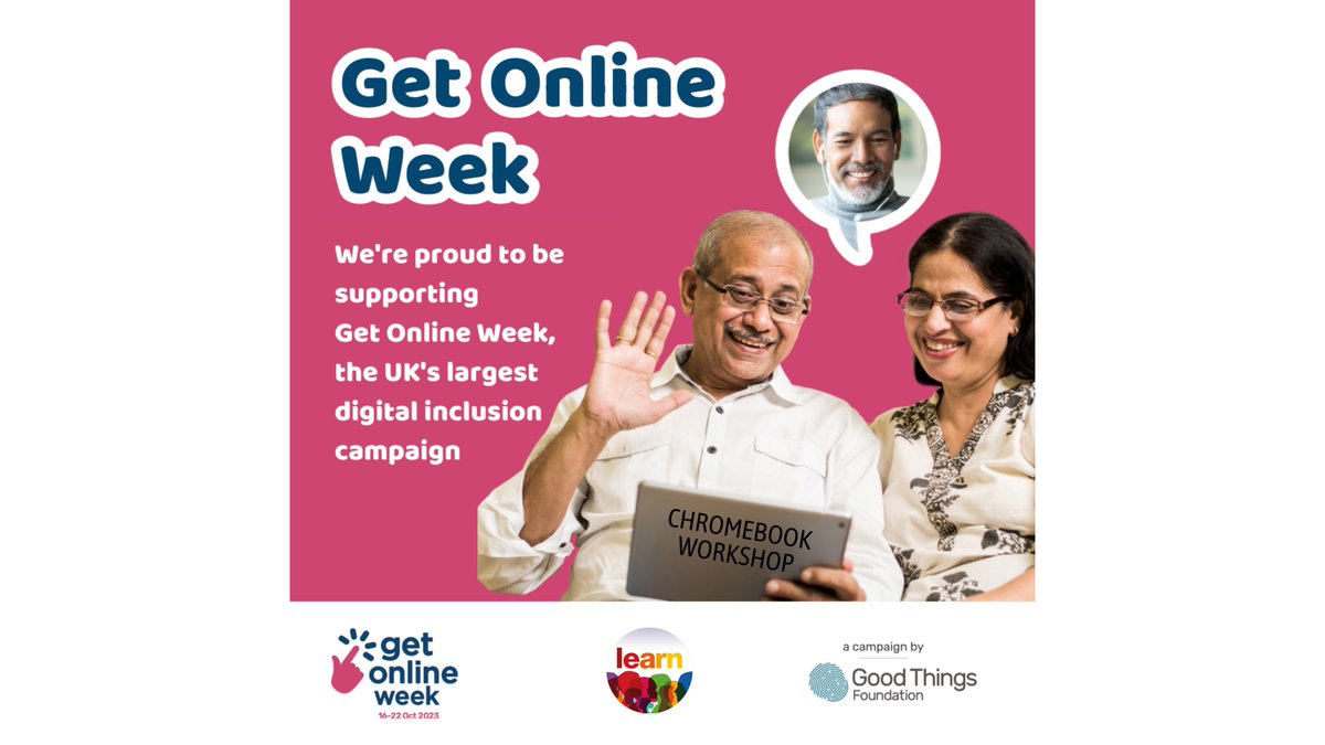 Join our FREE Digital Skills Taster Course Chromebook on Monday, Oct 16 at Dudley Wood Neighbourhood Learning Centre. Learn how to use a computer, email, and internet. Call 01384 818143 to book. #GetOnlineWeek 🎉💻🌐😍