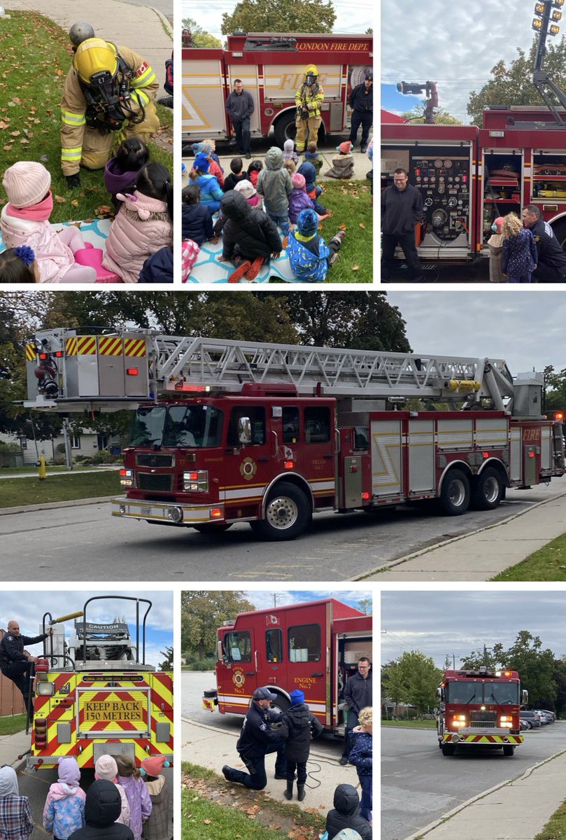 Huge shoutout to <a href="/LdnOntFire/">London Fire Department</a> no. 7 for visiting our class this morning! This was such an incredible experience for our students. <a href="/louisearbourfi/">Louise Arbour FI</a> <a href="/DonnellyEmilie/">Mrs. Donnelly</a> <a href="/TVDSBKinder/">TVDSBKindergarten</a> #inquiry #followingthestudentslead