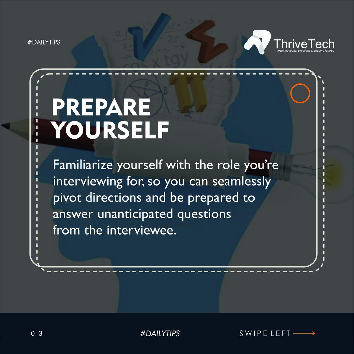 VeriaTech's tweet image. Swipe to explore the tips for conducting a remarkable interview 

#recruitment #recruiting #thrivetech #thrivetechafrica #recruitmenttips #Iphone8 #CongratulationsOBO #israel #TinubuMustGo #PalestineUnderAttack #IsraelPalestineConflict