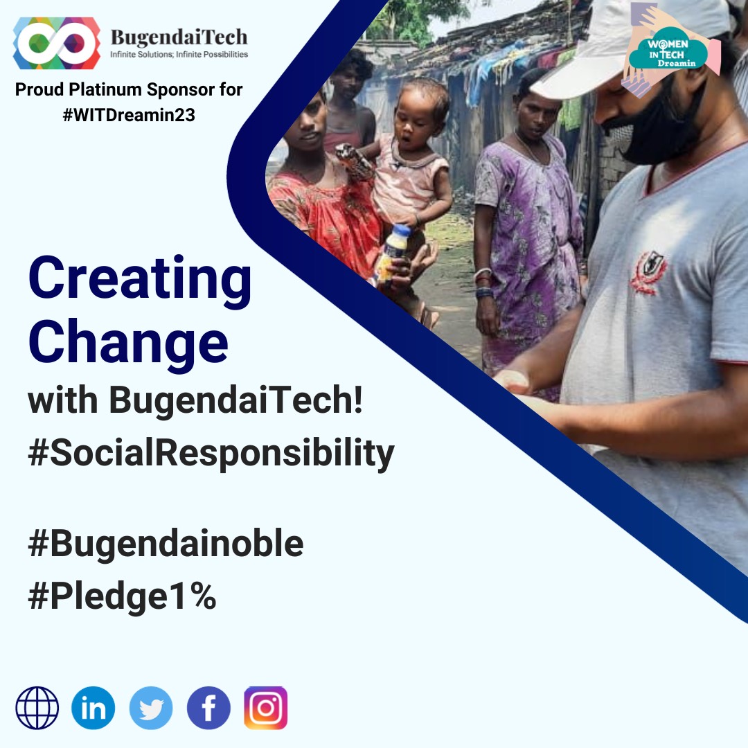 witdreamin's tweet image. 🌟 @BugendaiTech&apos;s social impact: &quot;Pledge 1%&quot;  &amp;amp; &quot;Bugendai Noble&quot; campaigns. 

They donate 1% of revenue, offer pro bono work, and provide support programs. 

Their dedication to societal impact shines! ✨

#BugendaiTech #BugendaiAtWIT2023 #WITDreamin23