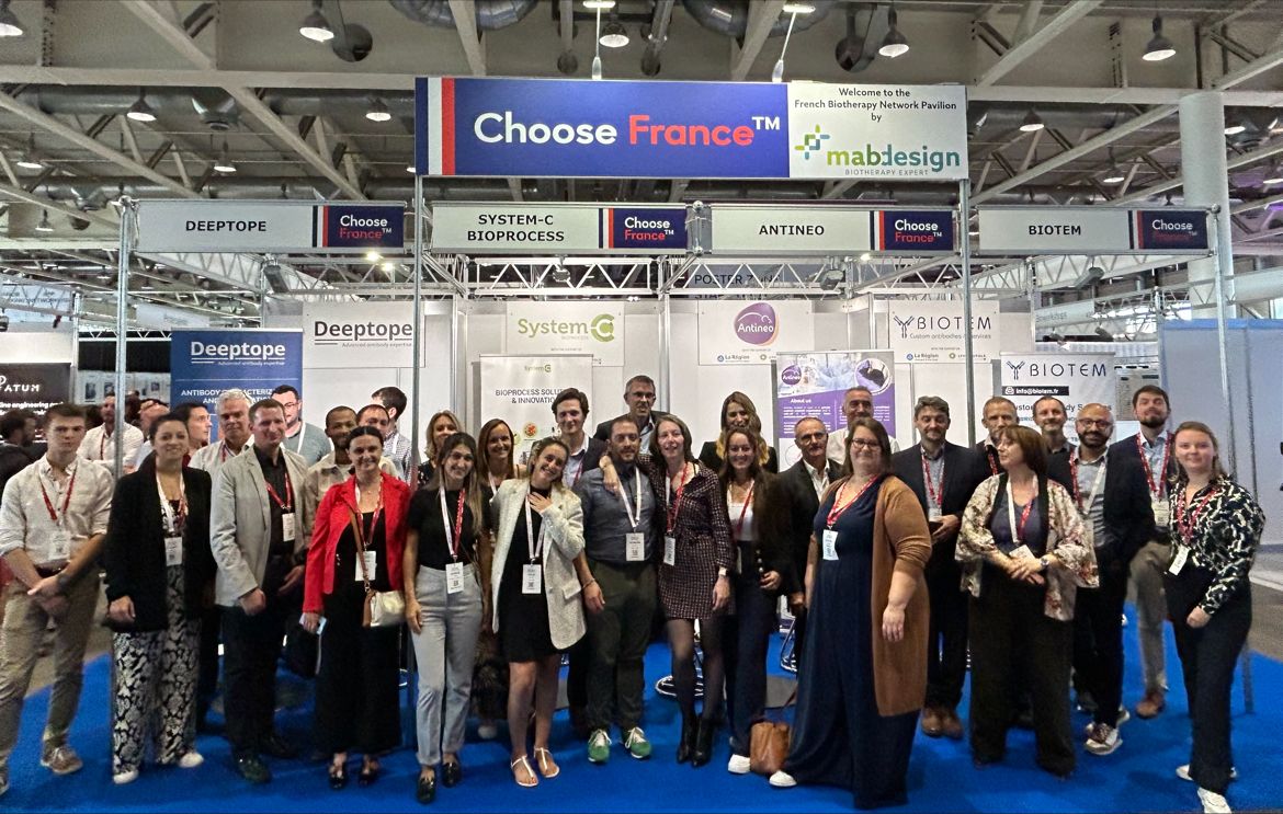 festofbiologics's tweet photo. So pleased to have the Choose France pavilion by MabDesign at this year’s event!

#choosefrance #festivalofbiologics https://t.co/KpyJuPBQlV