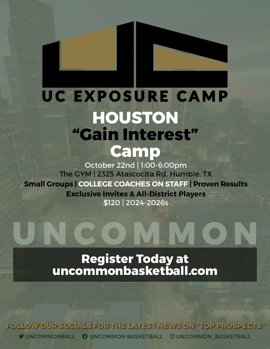 UC_Exposure's tweet photo. Exclusive Invites start  going out today for the Houston Finale Oct. 22nd!  Great having @4YFilms &amp; @RcsSports on site covering my biggest Event of the Fall.  #UCExposure #SmallGroups #CollegeCoachesOnStaff #ProvenResults @TxTakeover_Ned @HtownKnights @_Houstonraptors @CoachTWJP https://t.co/7pJE5sOip0