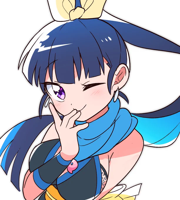 【創作】 手裏恋界で最もウインクを飛ばす女!!!!!! #ウインクの日