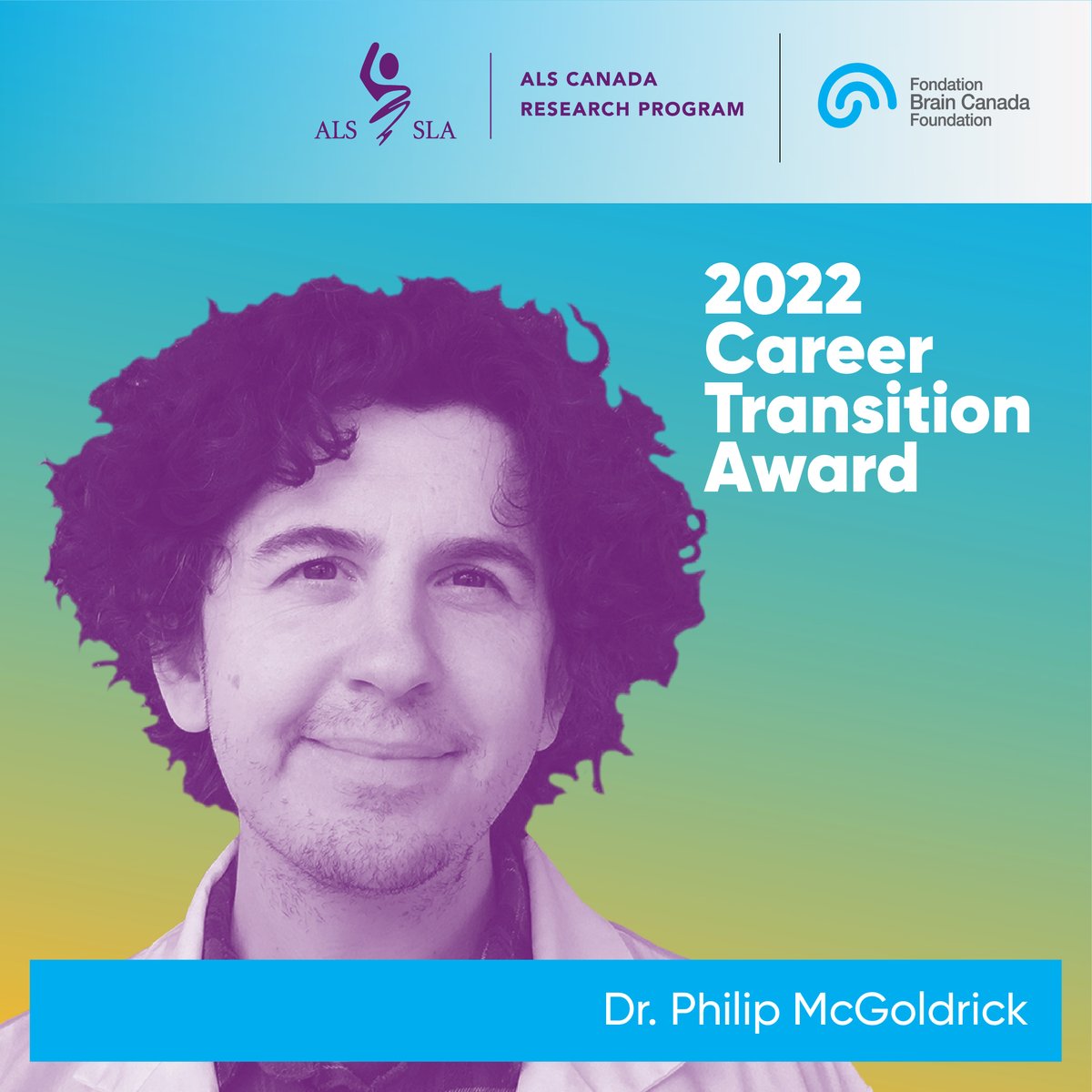 Meet Dr. Philip McGoldrick – recipient of the 2022 @ALSCanada-@BrainCanada Career Transition Award. Inspired to study neurodegenerative disease at a young age, his studies explore mutations in the C9ORF72 gene – the most common genetic cause of ALS. Read: bit.ly/3FeKkmF.