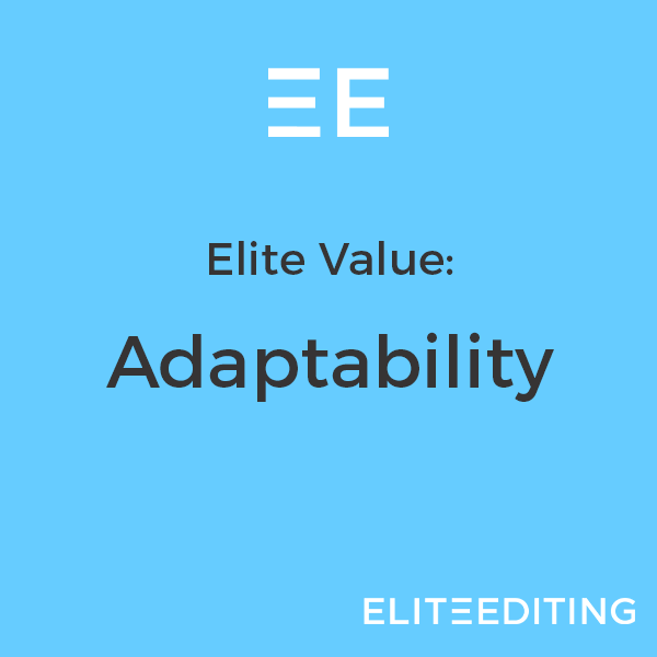 EliteEditing's tweet photo. At Elite Editing, we hold adaptability in high esteem. Our capacity and willingness to pivot make us a great company to work for and with. 

Can you think of a time when your flexibility created a positive outcome?

#values #teamwork #flexibility https://t.co/lbZmu7K19y