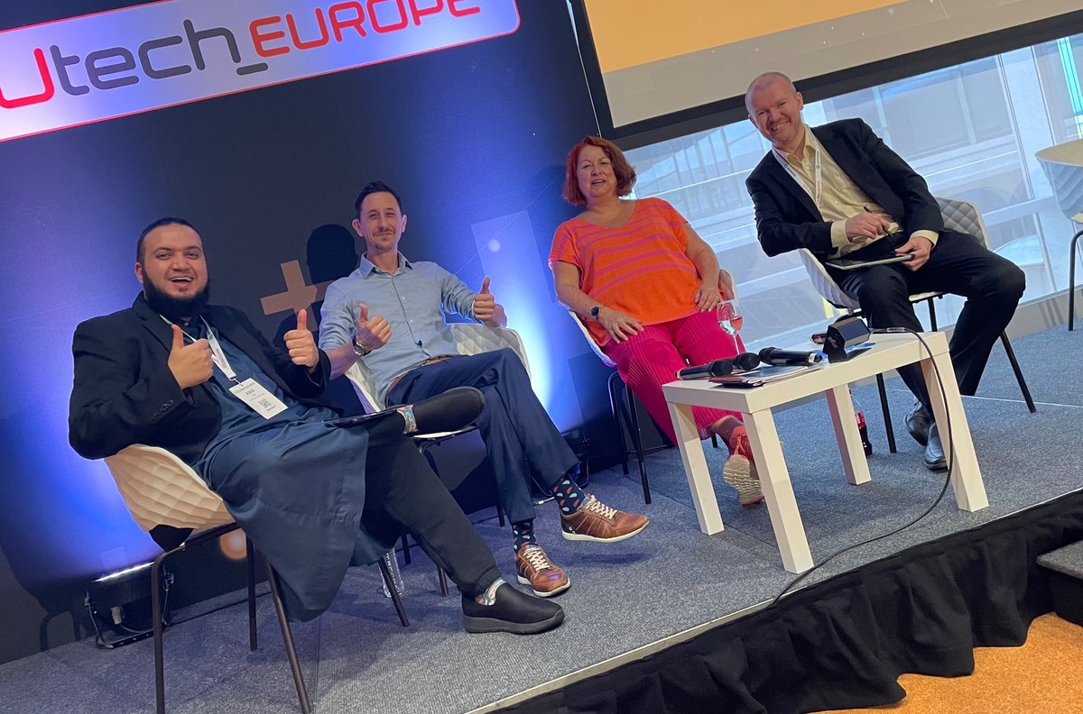 “Cyber is not an IT issue. It is an organisation issue.” @garyhenderson18 hitting the nail on the head with the last session of the day <a href="/EdutechEurope/">EDUtech Europe</a>. Powerhouse panel on cyber security expertly chaired by <a href="/abid_patel/">Abid Patel</a> <a href="/ChilternLT/">Chiltern Learning Trust - Bedfordshire</a> <a href="/EmmaEmmd8/">Emma Gough</a>