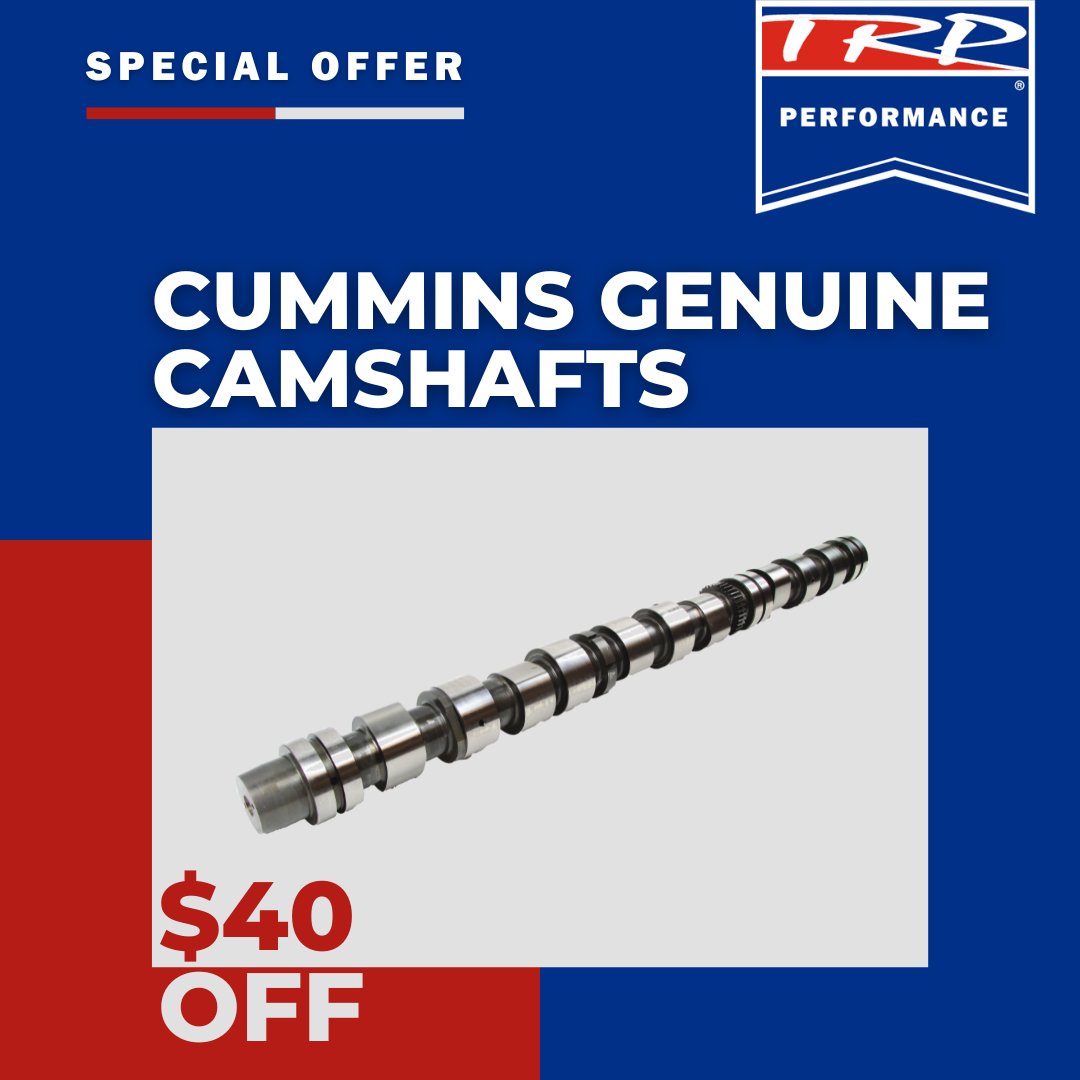 𝑺𝒂𝒗𝒆 $40 off Cummins Genuine Camshafts this October with TRP® Performance. Offer ends on 10.31.2023. 

Sign up today: trpparts.com/performance-me… 

#TRPParts #Trucking #TruckParts
