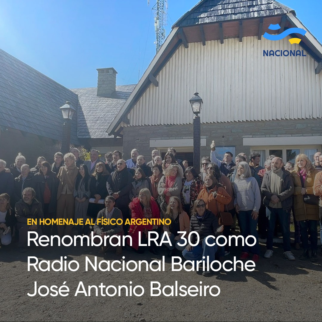 📢El director de <a href="/nacionallra30/">Nacional Bariloche</a> se refirió a la importancia del renombramiento de la emisora rionegrina, que homenajea al gran físico argentino José Antonio Balseiro

<a href="/rta_se/">Radio y Televisión Argentina</a> <a href="/SecMediosyCP/">Medios y Comunicación Pública</a> <a href="/rosariolufrano/">Rosario Lufrano</a>
<a href="/PontLezica/">Ale Pont Lezica</a> <a href="/RosauraAudi/">Rosaura Audi</a> 

📎👉🏽 radionacional.com.ar/nombran-a-lra-…