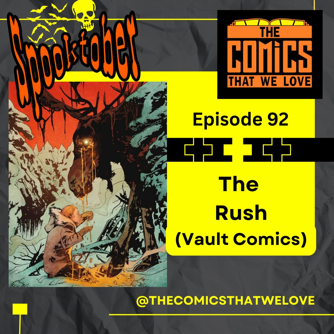 New episode with @tessaisanerd  !

Horror in the era of the gold rush, as a woman searches for her missing son!

Listen to us talk The Rush: kite.link/Rush

#horror #horrorcomics #indycomics #podcast #PodcastAndChill #podcastrecommendations #nerdpodcast #comicbooks