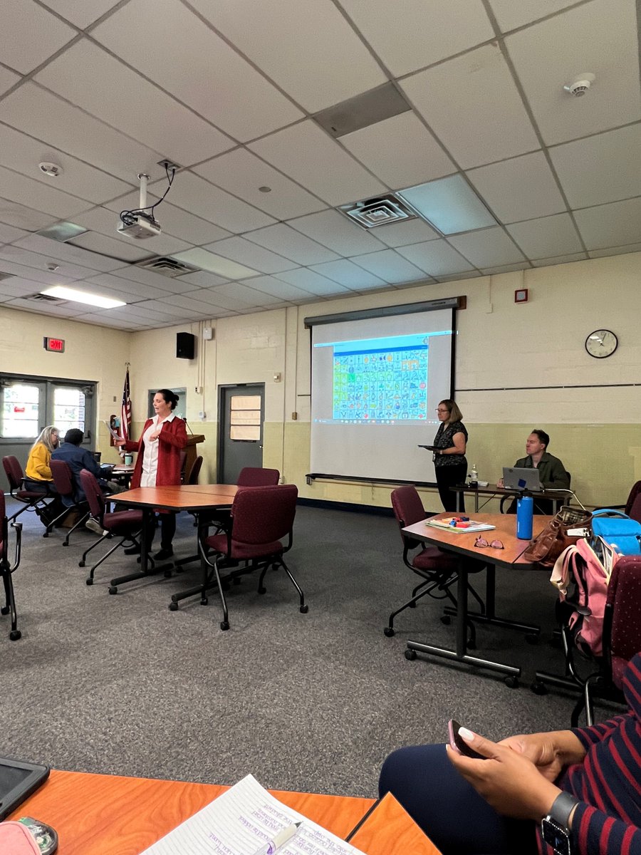 MBF3CW's tweet photo. Thanks to our spectacular AAC team for the informative training this morning! Loved your implementation ideas, especially using question words when playing with AAC users. @ats_fcps #atsmbf @Colleen_Kalamajka https://t.co/b4RrPvEMLR