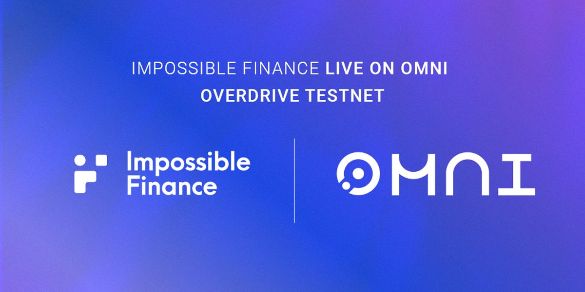 Impossible Finance (@impossiblefi) on Twitter photo 1/ Impossible 🤝 <a href="/OmniFDN/">Omni Network</a>
We’re excited to announce the launch of Impossible Finance on #OmniOverdrive!
Join our StakeDrop simulation to earn an exclusive OMNIF campaign testnet token to prove your early participation! 1/ Impossible 🤝 <a href="/OmniFDN/">Omni Network</a>
We’re excited to announce the launch of Impossible Finance on #OmniOverdrive!
Join our StakeDrop simulation to earn an exclusive OMNIF campaign testnet token to prove your early participation!