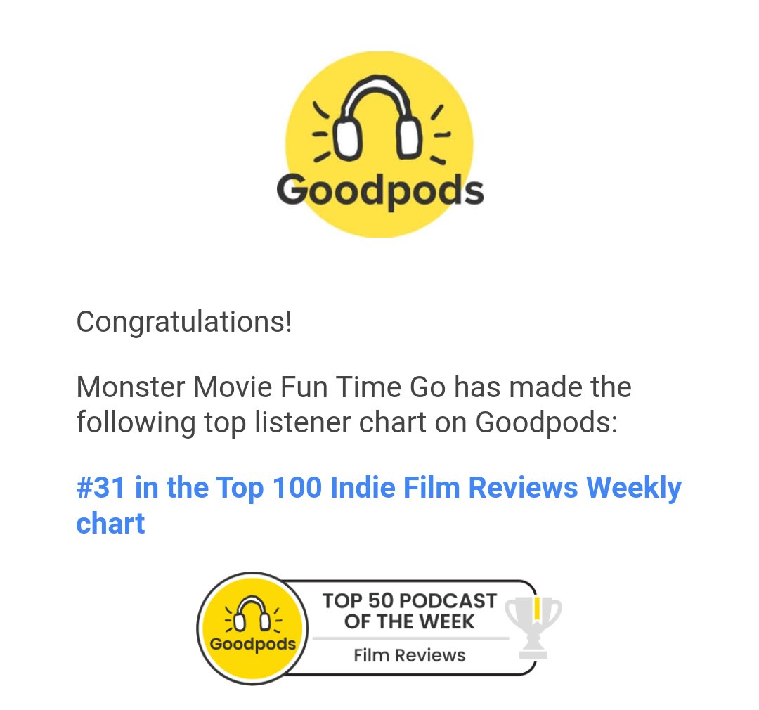 funtime_go's tweet photo. We made the charts again @GoodpodsHQ #PodGoals https://t.co/qLIu1pIy7e