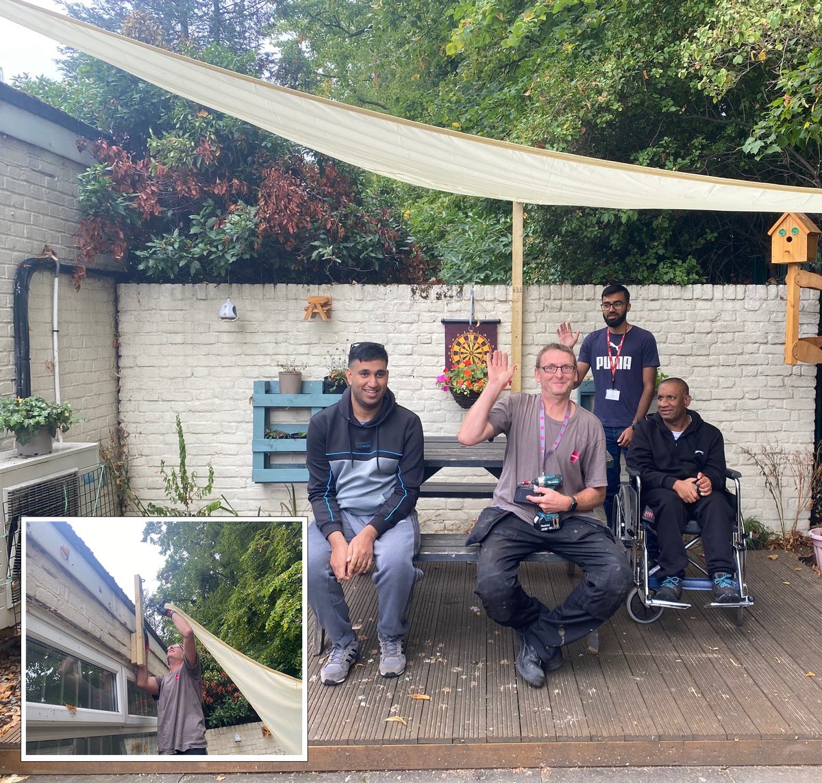 OPSL_UK's tweet photo. OPSL installed a sail to provide a shady area in the Parvaaz garden. Follow the link to read more about this project.
https://t.co/kBsvIcNpOk #OPSL #ParvaazGarden #CommunityProjects #wellbeing #community #Environment @OPSL_UK @BBOWT @SloughCouncil https://t.co/1yaP45fuCt