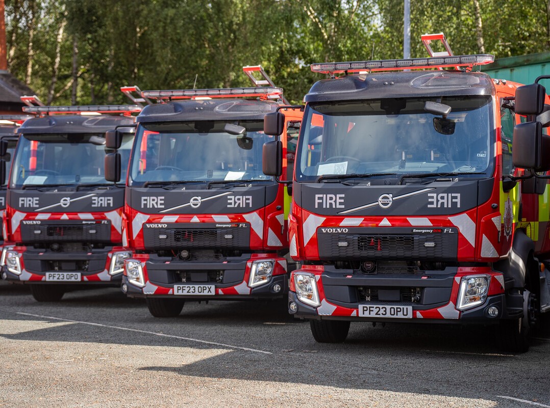 Here at @manchesterfire we've invested £3.5m into 12 new state-of-the-art fire engines and this week #Bolton North got the keys to their new motor! 🚒 The middle engine in this photo is going to be proudly serving the Bolton community ❤️