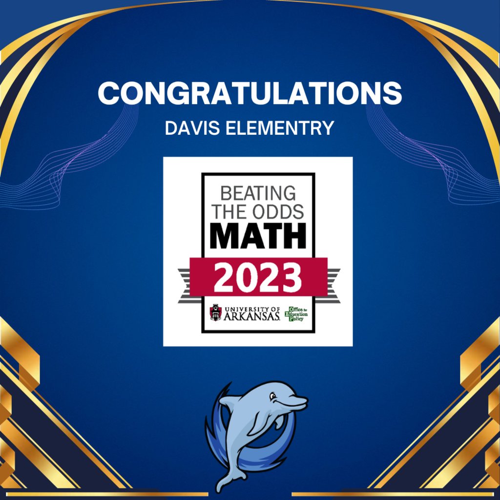 Davis Elementary was recognized by the Office for Education Policy (OEP) as a school that is Beating the Odds because students demonstrated high growth on the ACT Aspire even though the school serves a high percentage of students who participate in Free and Reduced Lunch.