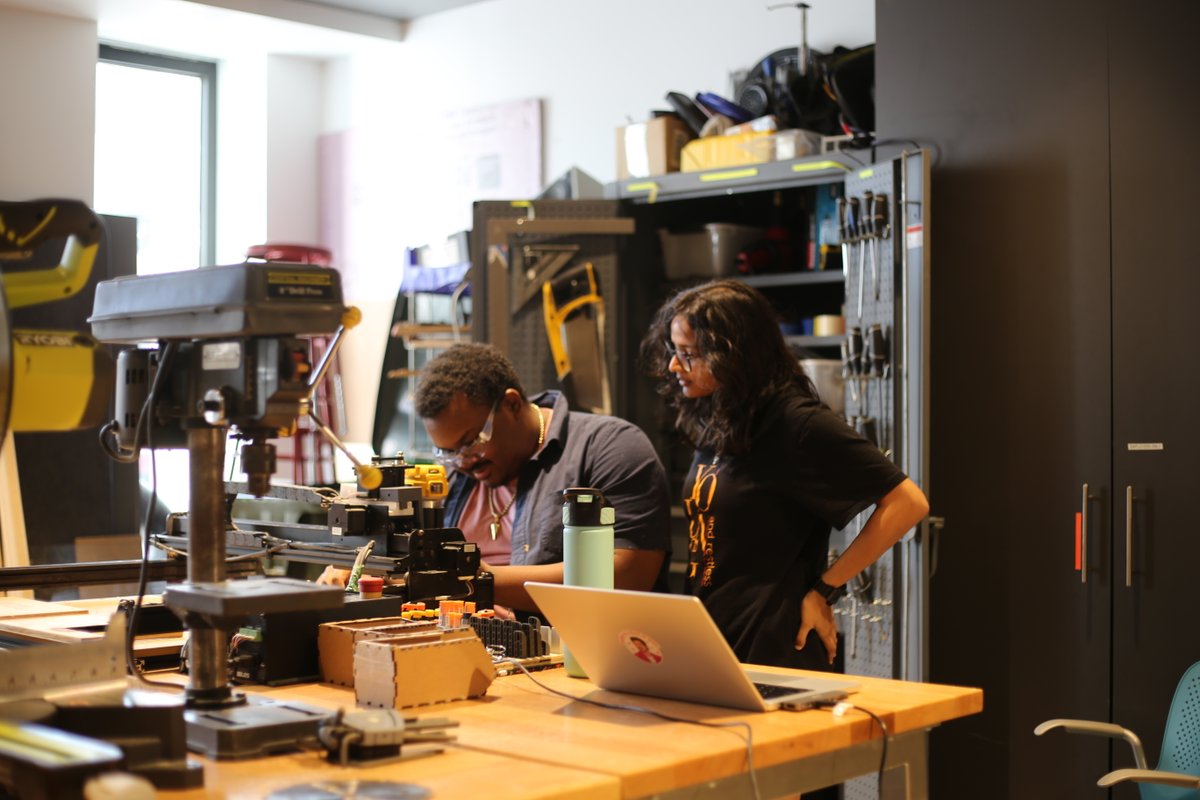 exlab_gsu's tweet photo. EXLAB's CMII space has more woodworking tools than the other Atlanta space, including a drill press, chop saw, routing tables, and CNC routers! Want to know how to get started? Stop by today! https://t.co/cAqCqUMN2x