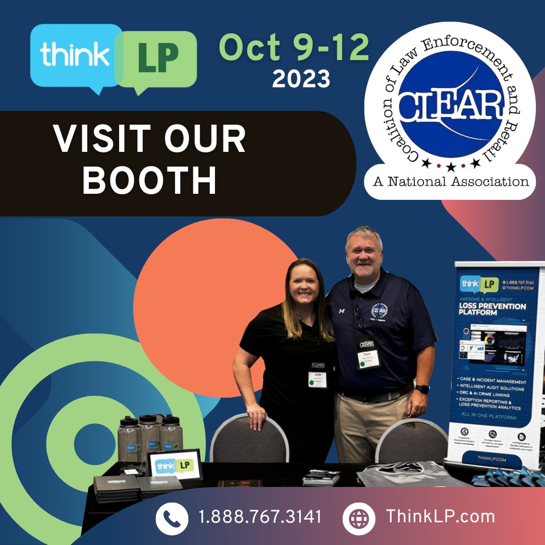 ThinkLP's tweet image. We look forward to another great day at the Coalition of Law Enforcement and Retail conference. If you have not had a chance, come by our booth.

#ThinkLP #CaseManagement #Audit #Analytics #Complex #Investigations #LossPrevention #Assetprotection #riskmanagement #CLEAR