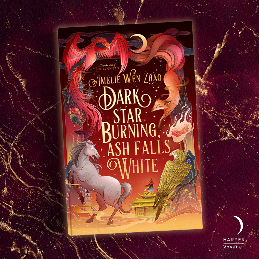 HarperVoyagerUK's tweet photo. The battle for the Last Kingdom has only just begun… 

We’re thrilled to reveal the cover of Dark Star Burning, Ash Falls White by Sunday Times bestselling author @ameliewenzhao

Huge thanks to @diamonster0 for this beautiful cover 😍

Pre-order now: https://t.co/c8Py09hBGb https://t.co/vgNEwmciDB