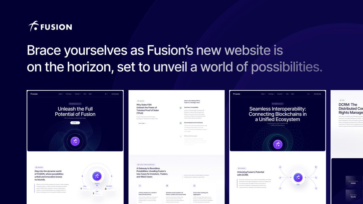 FUSIONProtocol's tweet image. Our new website grows closer to its finalized design. We hope it will bring justice not only to what FUSION currently enables but also to all the untapped possibilities that it could enable. #Webdesign #Interoperability #Timevalue #DeFi #OTC