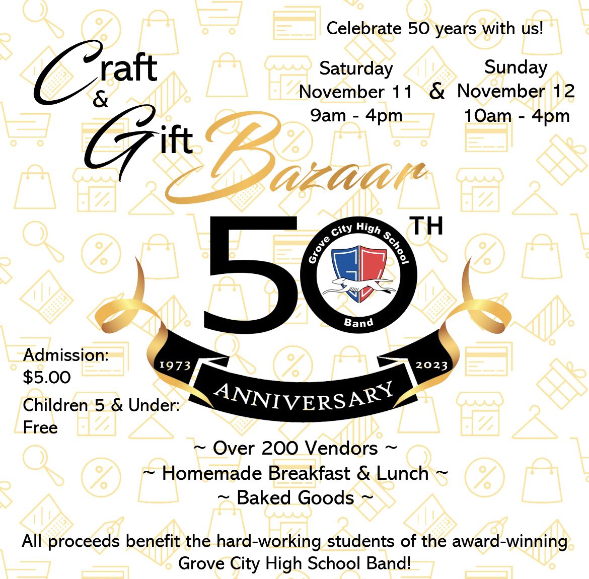 ONLY 1 month away from our 50th Anniversary of the GCHS Band Fall Craft Bazaar ❤️💙 #shoplocal #fundraiser #uniquegifts #holidayshopping #gcproud #swcsd #supportlocal