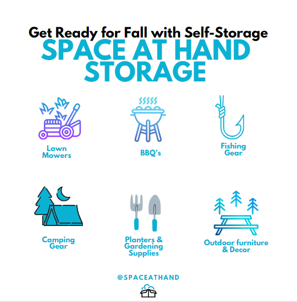 SpaceatHand's tweet photo. Now that fall is here and life is starting to settle down from all that summer fun, you may have noticed you’re in need of some extra space to store some of the seasonal items you will no longer need in the colder months. Let Space At Hand find you the extra space you need. https://t.co/kSVXbHjJlH