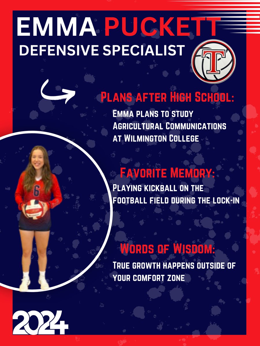 Come out to Senior Night tonight to celebrate the hard work that Emma Puckett has put into this program!
Senior night festivities start around 6:30!