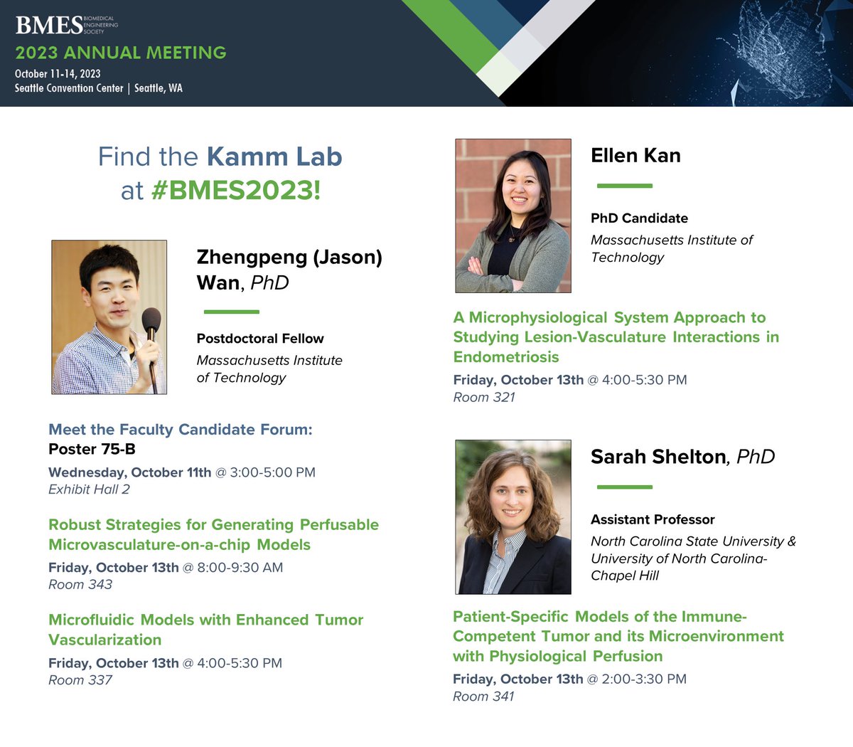 KammLab (@kamm_lab) on Twitter photo The Kamm Lab <a href="/MITdeptofBE/">MIT Dept of BE</a> is excited to have four talks at #BMES2023 this year - a quadruple header on Friday! Check out what our lab members have been up to: postdoc Zhengpeng (Jason) Wan, grad student <a href="/ellenlkan/">Ellen Kan</a>, and former postdoc (now PI!) <a href="/SarahSheltonPhD/">Sarah Shelton</a>😊 The Kamm Lab <a href="/MITdeptofBE/">MIT Dept of BE</a> is excited to have four talks at #BMES2023 this year - a quadruple header on Friday! Check out what our lab members have been up to: postdoc Zhengpeng (Jason) Wan, grad student <a href="/ellenlkan/">Ellen Kan</a>, and former postdoc (now PI!) <a href="/SarahSheltonPhD/">Sarah Shelton</a>😊