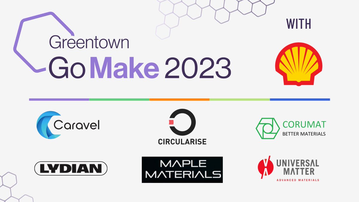 GreentownLabs's tweet photo. We’re thrilled to announce the cohort for #GoMake2023 with @Shell_USA! Learn about the 6 innovative startups participating in the #GreentownGo program to advance carbon utilization, storage, and traceability solutions: https://t.co/oQqAEoA4a6 https://t.co/toxvkzGGhN