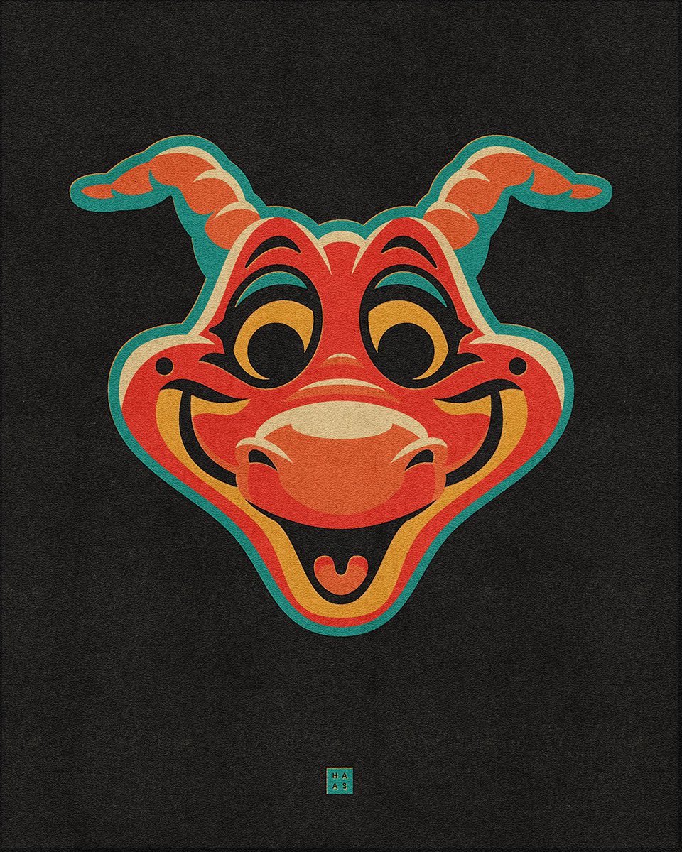 ArtofDanny's tweet photo. Day 11 of #disneydrawtober here’s a vintage Figment mask. I’m starting to want to get these die cut. #figment https://t.co/TnYl5Di9bo