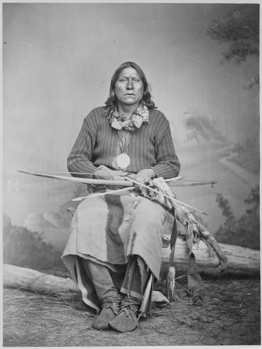 On this day in Texas history, in 1878, Kiowa chief Satanta (White Bear) threw himself out of a prison window in Huntsville, killing him instantly. He had been arrested for his role in the attack on Lyman's wagontrain in Palo Duro Canyon and in the second battle of Adobe Walls.