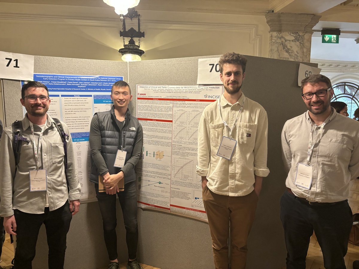 This week we are down in London for the Early Detection of Cancer Conference! And we have posters! 
Check out <a href="/AulaAmmar1/">Aula Ammar</a> and our friends from <a href="/CanonMedicalEDI/">Canon Medical Research Europe Ltd.</a> presenting our latest advancements in polyp detection! 🔬🥼🧑🏻‍🔬