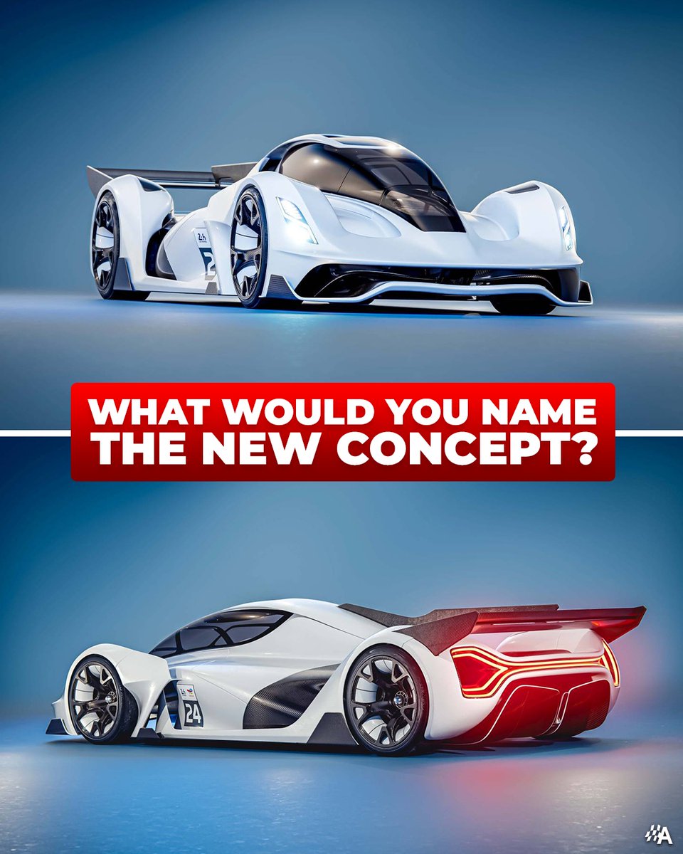 MissionH24 has revealed a new as yet unnamed hydrogen electric prototype concept that will begin track testing in 2025 👀

A social media poll will see fans naming the car, which will get its finalised design next year. 

#LeMans