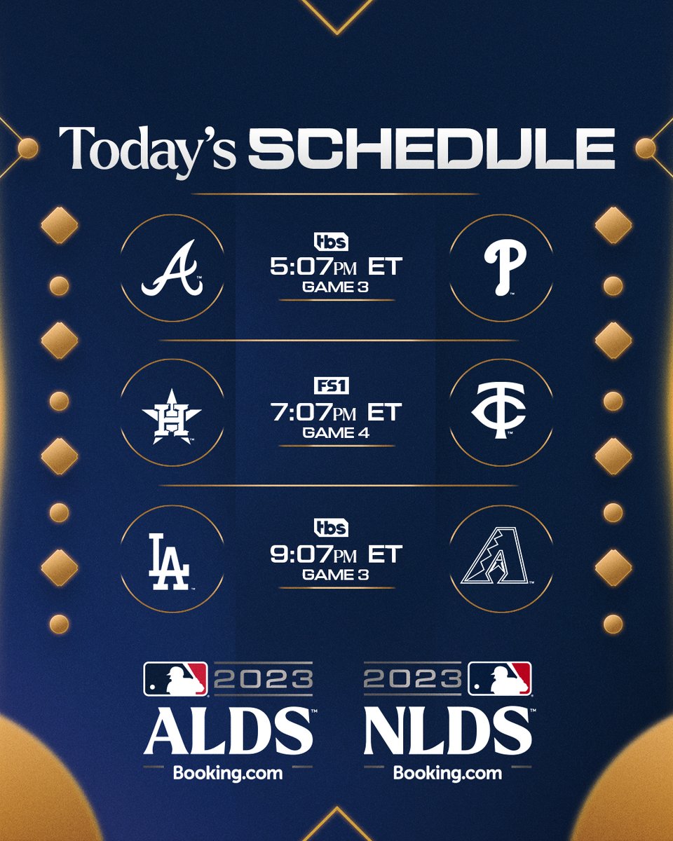 #NLDS and #ALDS games on tap for today. Time to lock in. 🔒 #Postseason