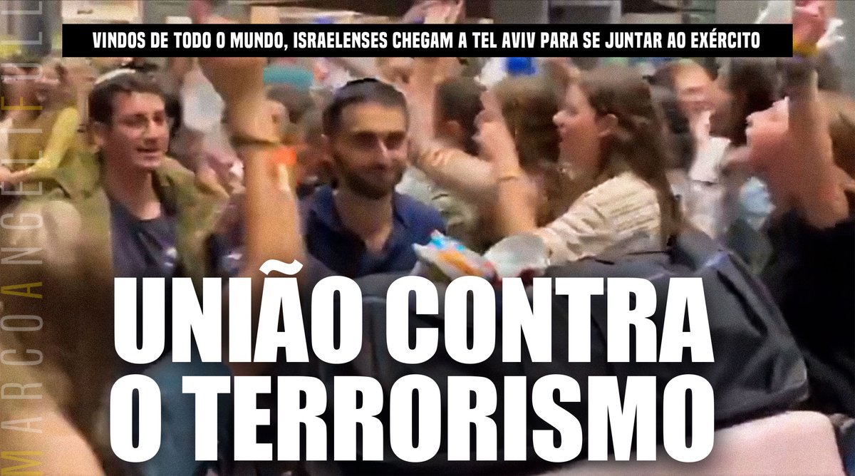 Judeus de todo o mundo se dirigem a Israel para se unir ao Exército israelense na luta contra o terrorismo.
Posso me enganar, mas acredito que voluntários de todas as nacionalidades estarão chegando para essa guerra.
O massacre de civis, crianças, idosos e até bebês não será