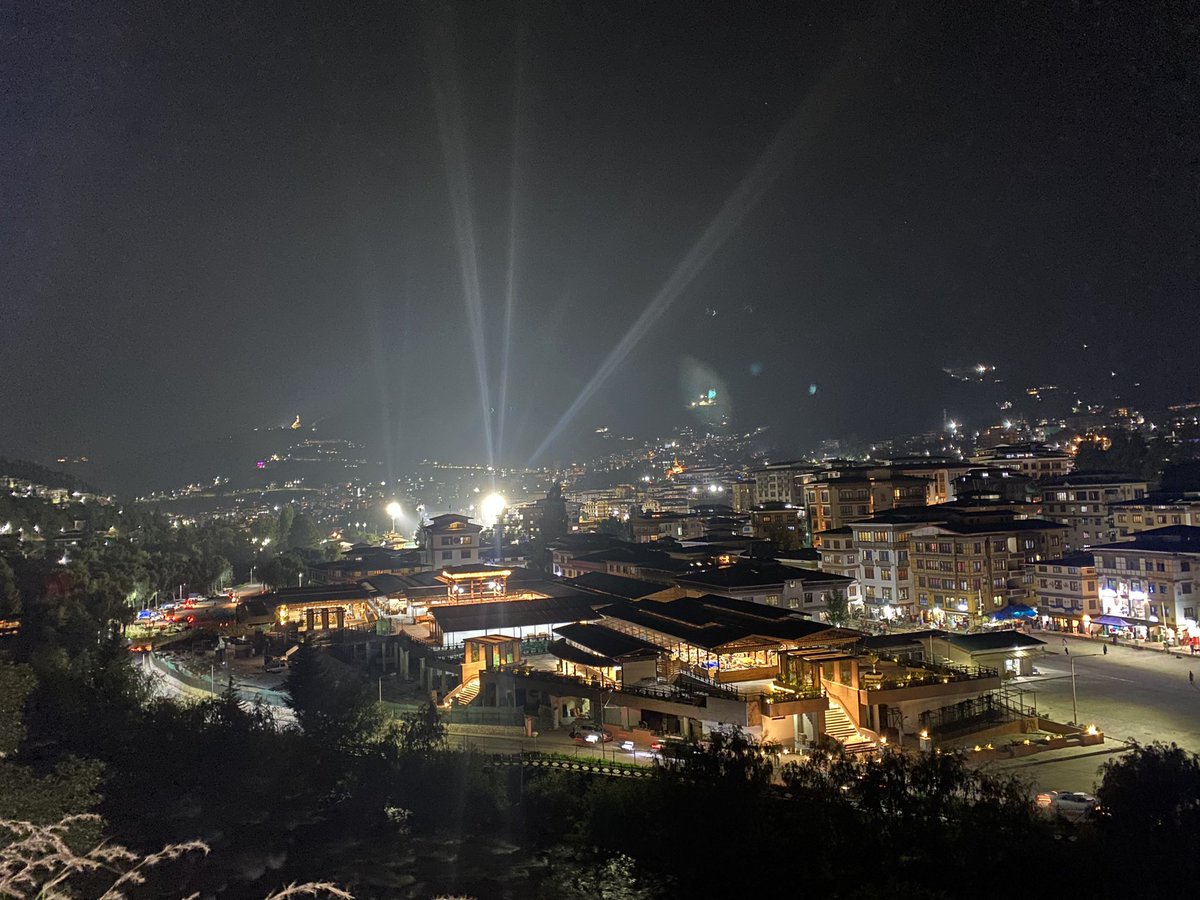pem_pa's tweet photo. The Thimphu centenary farmers’ market looks beautiful from the other side of the river. https://t.co/v1a8Kpoka8